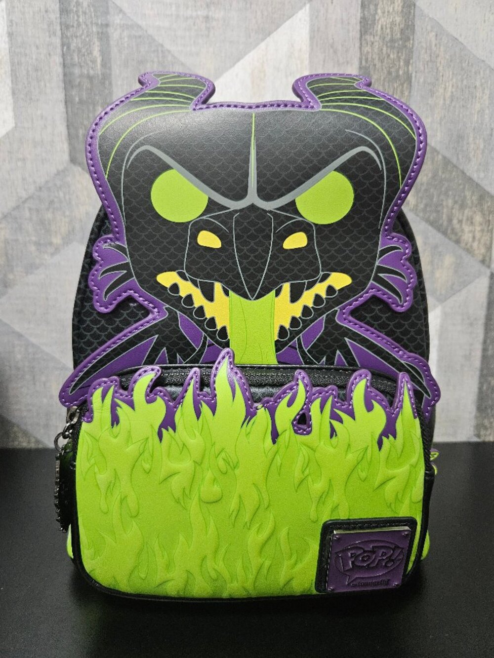 NWT Loungefly Disney Maleficent Dragon Glow Mini Backpack WDBK2276 Exclusive